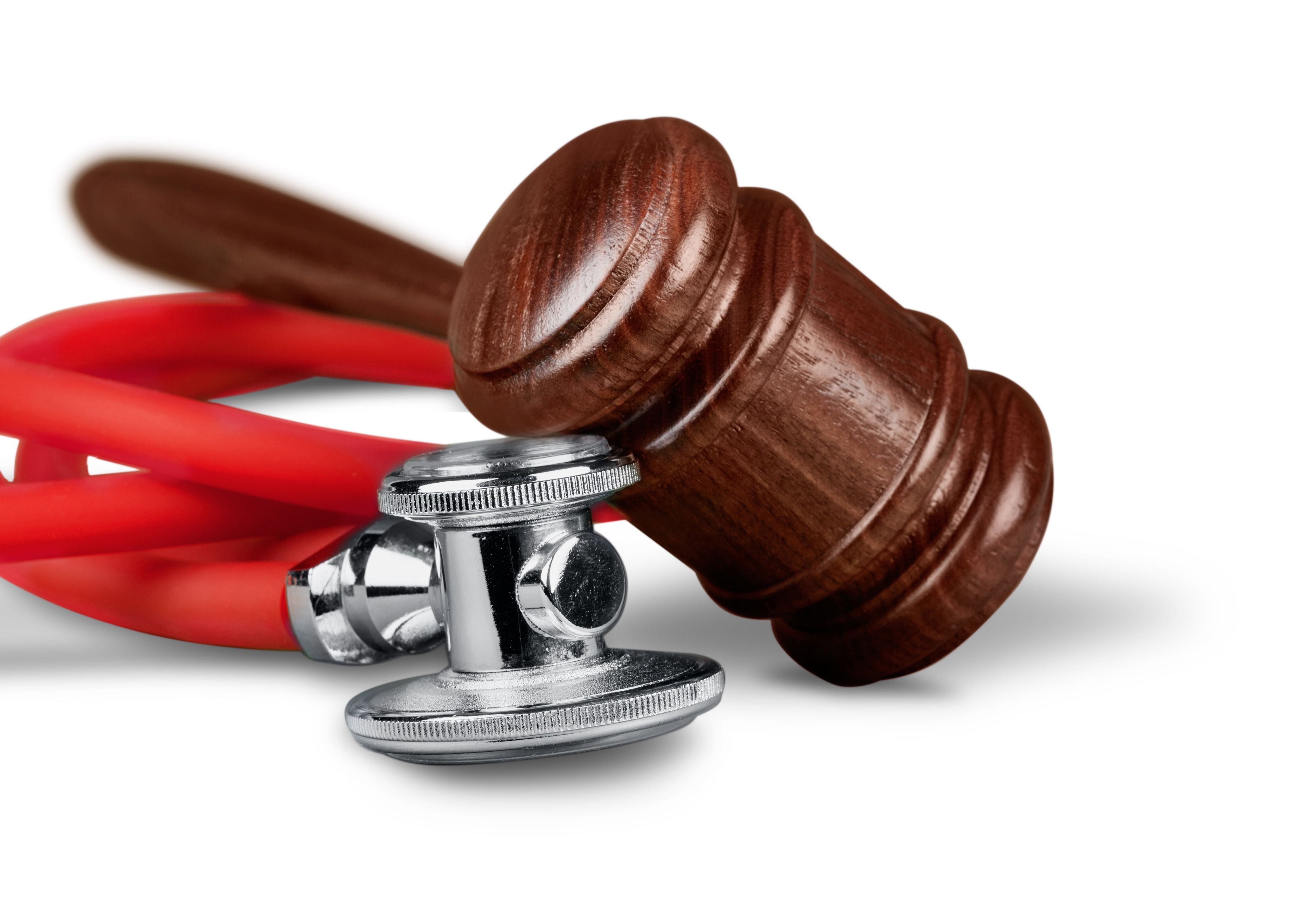 Physician and attorney reviewing a case